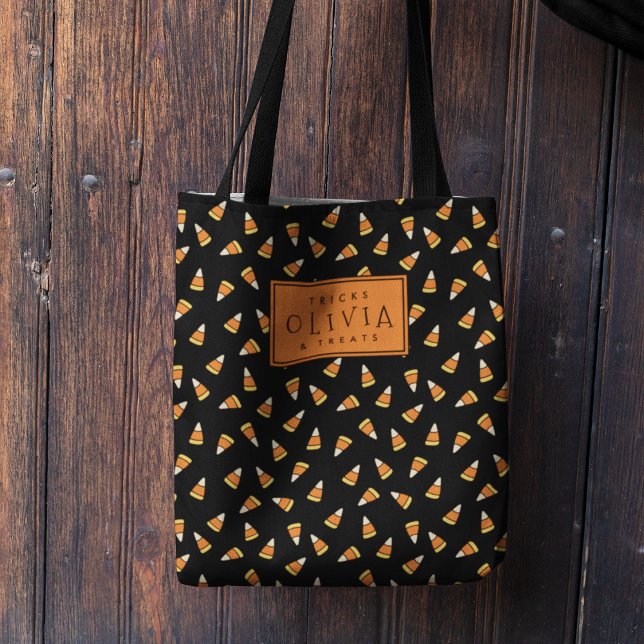 Personalised Candy Corn Halloween Candy Tote Bag (Creator Uploaded)