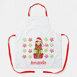 Personalised Candy Crush She Elf Christmas Apron