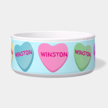 Personalised Candy Hearts on Light Blue 