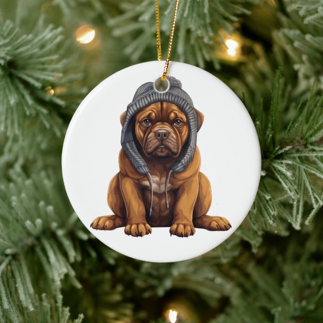 Personalised Cane Corso Dog Art Ceramic Tree Decoration (Tree)