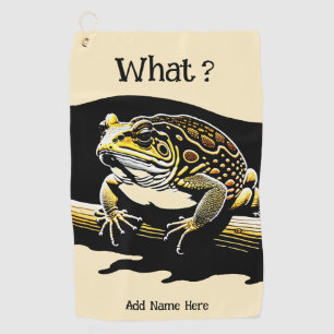 Personalised Cane Toad Golf Towel