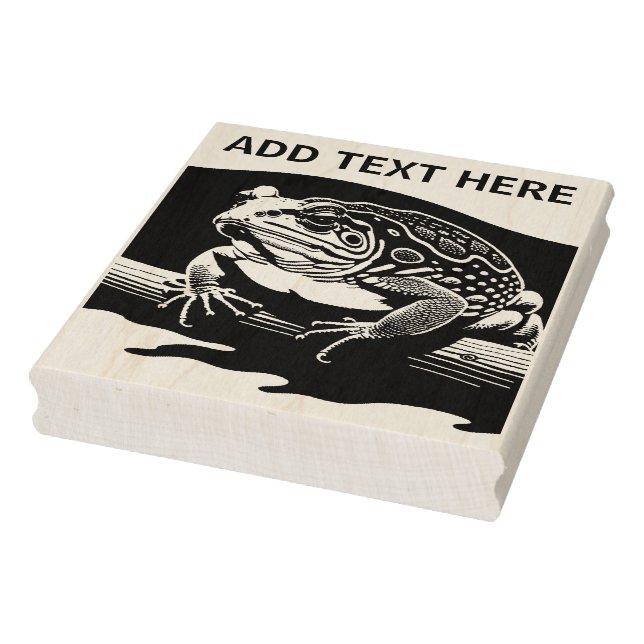 Personalised Cane Toad - Wood Art Stamp (Stamp)