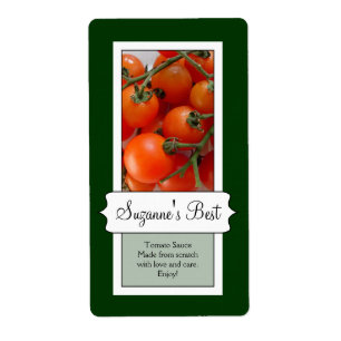 Personalised Canning Jar Label, Tomato