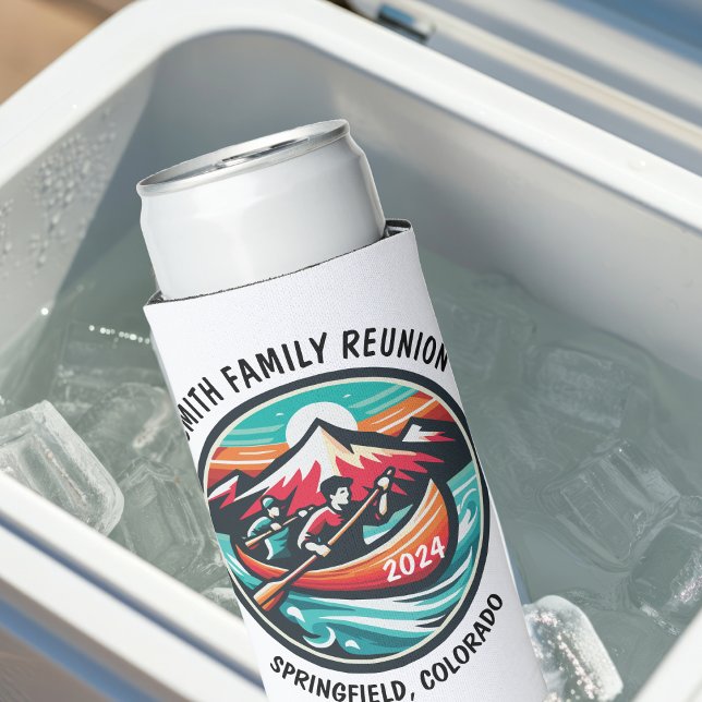Personalised Canoe Trip Seltzer Can Cooler (Creator Uploaded)