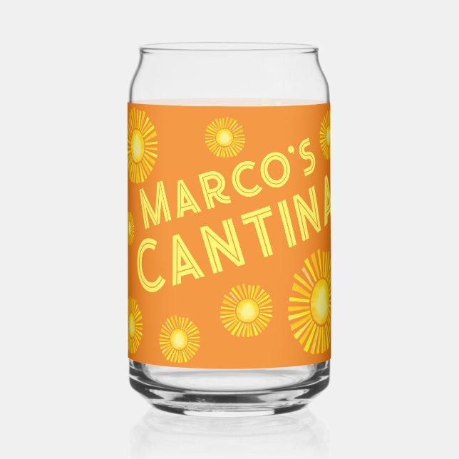 Personalised Cantina  Can Glass (Front)