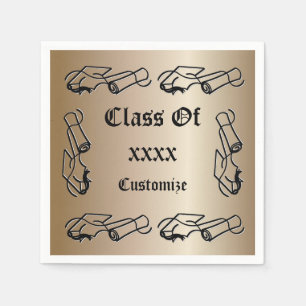 Personalised Cap & Diploma Class Event Napkins 2
