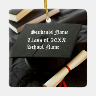Personalised Cap Diploma Graduation Ceramic Ornament