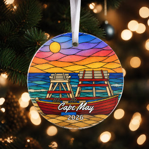 Personalised Cape May Acrylic Ornament, Custom New Ornament