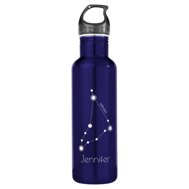 Personalised Capricorn Zodiac Constellation 710 Ml Water Bottle (Front)