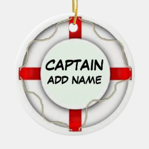 Personalised Captain Ceramic Tree Decoration