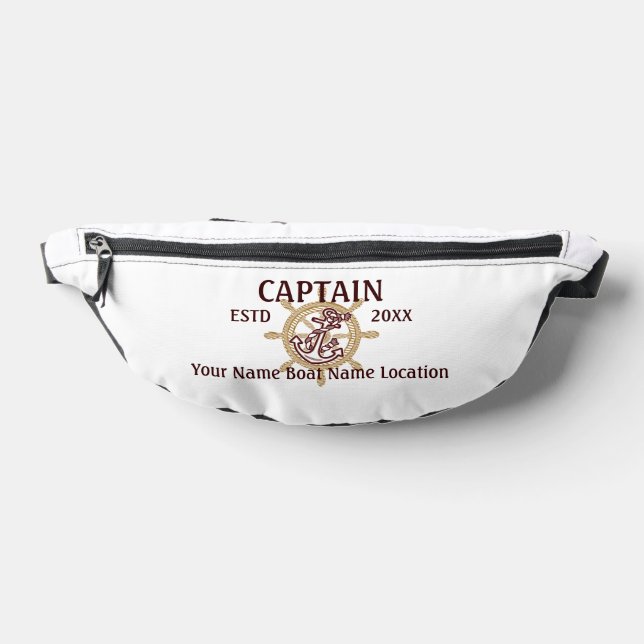Personalised Captain First Mate Crew or Skipper Bum Bags (Lay Down)