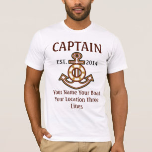 Personalised Captain First Mate Skipper Gear T-Shirt