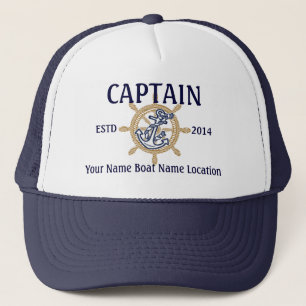 Personalised Captain First Mate Skipper Your Hat