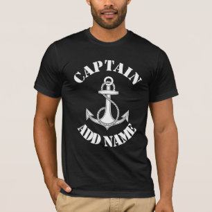 Personalised captain name anchor T-Shirt