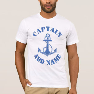 Personalised captain name anchor T-Shirt