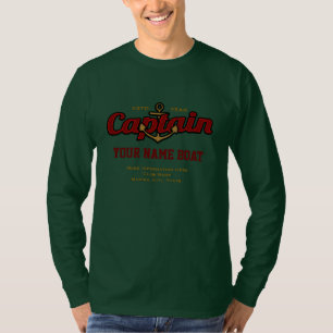 Personalised Captain Name Boat Year and More T-Shirt