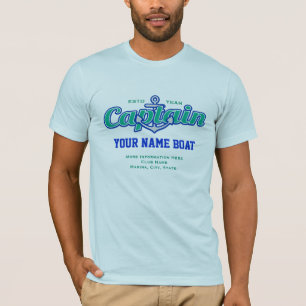 Personalised Captain Name Boat Year and More T-Shirt