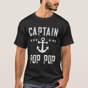 Personalised Captain Pop Pop Boating Boat Anchor T-Shirt