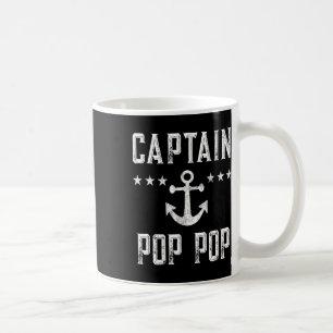 Personalised Captain Pop Pop Boating Retro Boat An Coffee Mug
