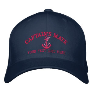 Personalised Captain's Mate Boat Anchor Your Name Embroidered Hat
