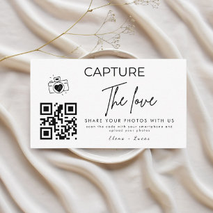 Personalised Capture The Love Wedding Qr Code Enclosure Card