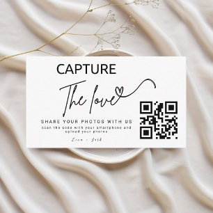 Personalised Capture The Love Wedding Qr Code Enclosure Card