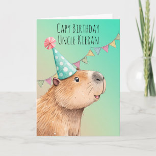 Personalised Capybara Birthday Card