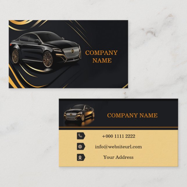 Personalised  Car Wash Business Card Ideas (Front/Back)