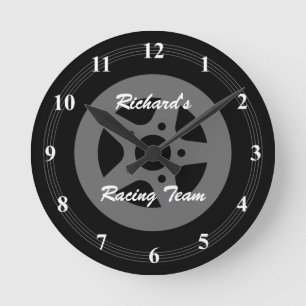 Personalised car wheel tire and rim wall clock