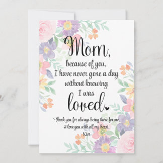Personalised Card for Mum Mother's Day Card