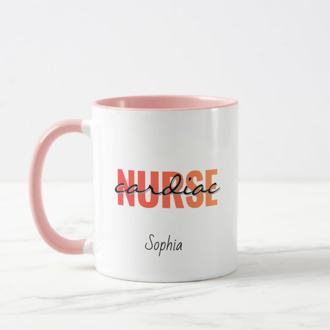 Personalised Cardiac Nurse Name Mug (Left)