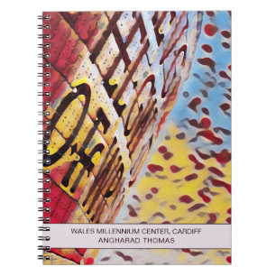 Personalised Cardiff Wales Millennium Centre Arty Notebook