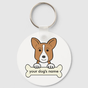 Personalised Cardigan Welsh Corgi Key Ring