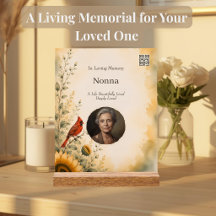 Personalised Cardinal Memorial Acrylic Plaque