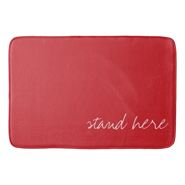 Personalised Cardinal Red Bath Mat (Front)