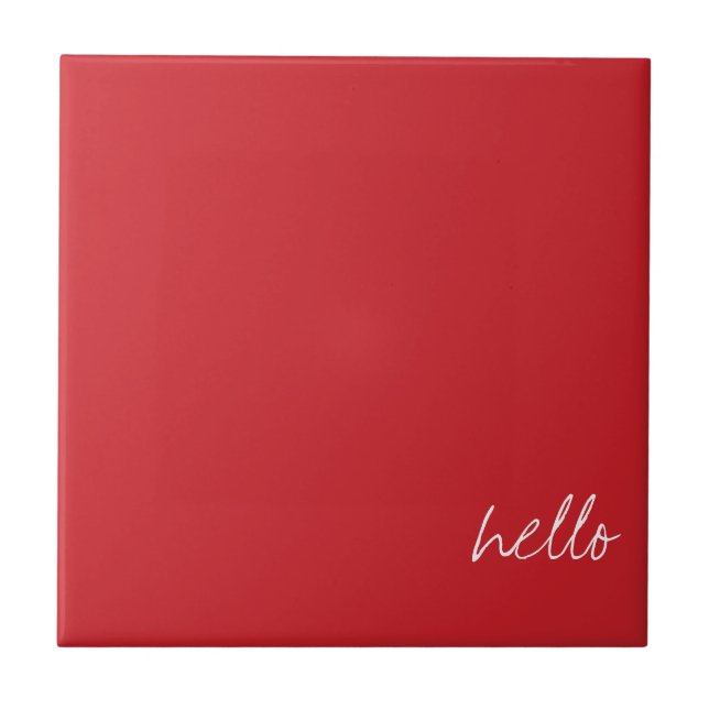 Personalised Cardinal Red Tile (Front)