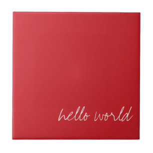 Personalised Cardinal Red Tile