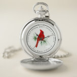Personalised Cardinals Appear When Angels Are Near Pocket Watch<br><div class="desc">From our Red Cardinal Memorial Collection - the saying reads "Cardinals Appear When Angels Are Near"</div>
