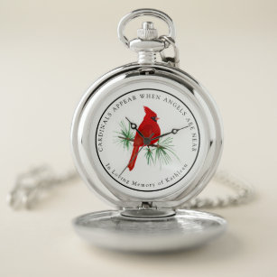 Personalised Cardinals Appear When Angels Are Near Pocket Watch