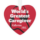 Personalised Caregiver Red Heart Christmas