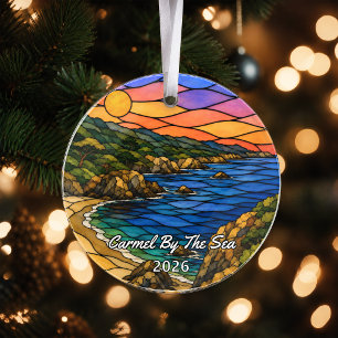 Personalised Carmel By The Sea Acrylic Ornament, C Ornament