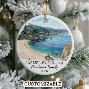 Personalised Carmel By The Sea, Custom California Ceramic Tree Decoration