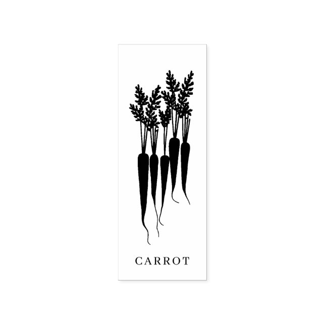 Personalised Carrots Vegetarian Vegan              Rubber Stamp (Imprint)