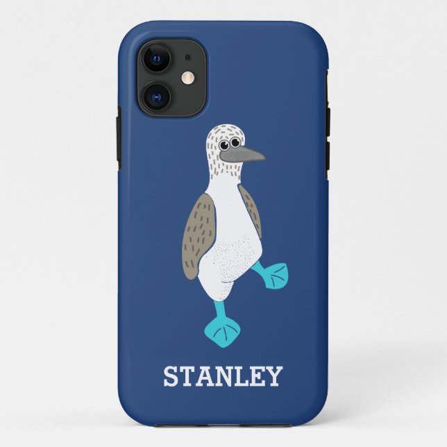 Personalised Cartoon Blue-Footed Booby Bird Case-Mate iPhone Case (Back)