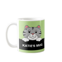 Personalised Cartoon Cat Mug