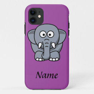 Personalised Cartoon Elephant iPhone 11 Case