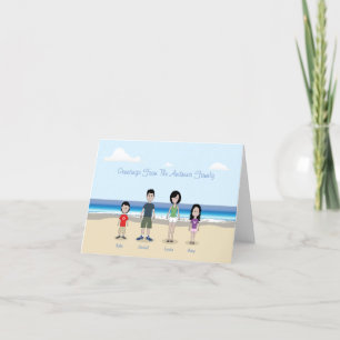 Personalised Cartoon Family Note Card