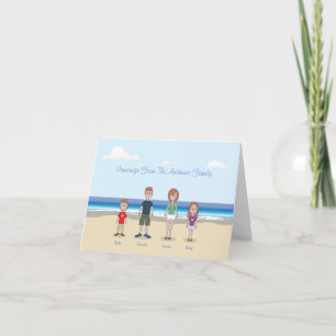 Personalised Cartoon Family Note Card