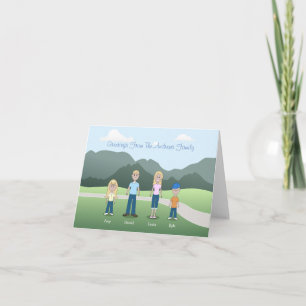 Personalised Cartoon Family Note Card