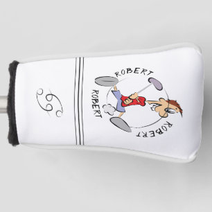 Personalised Cartoon Golfer Driver Headcover